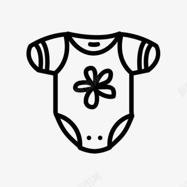 婴儿服装可爱家庭图标