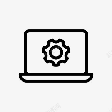 齿轮标志笔记本电脑配置齿轮图标