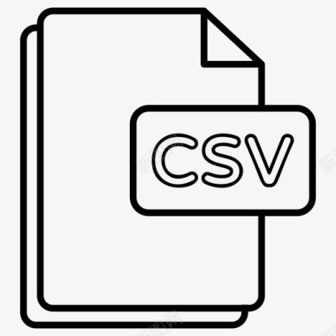 文档csv文档文件图标