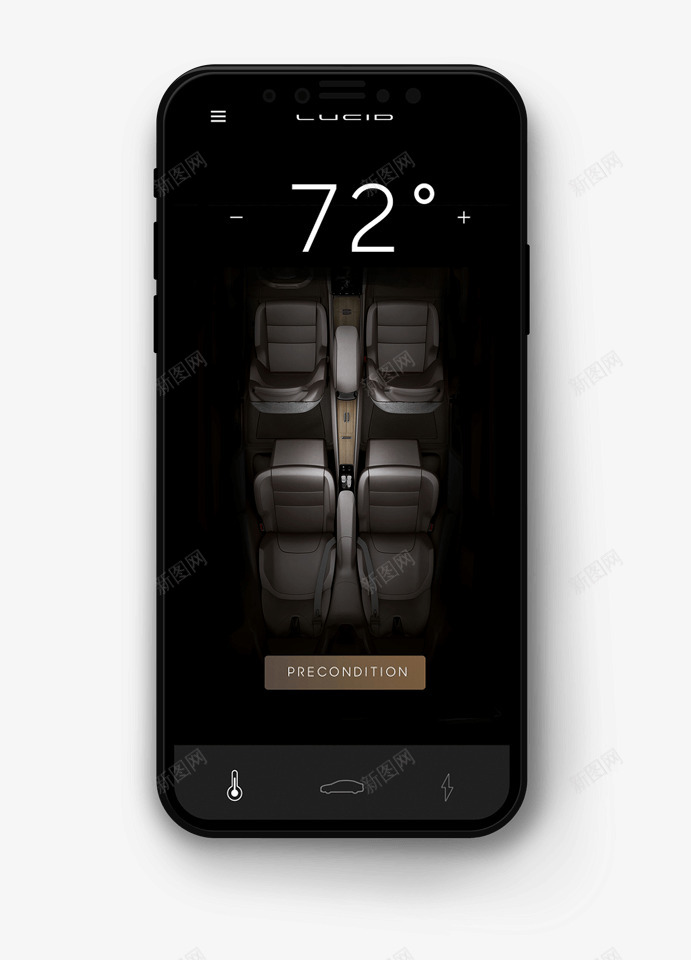 Picture of Lucid Air mobile app controls车载UIpng免抠素材_88icon https://88icon.com 车载