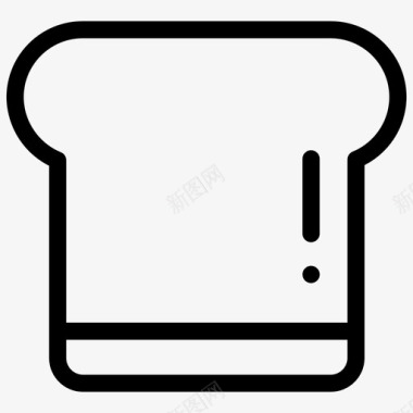 野餐面包面包房食品图标