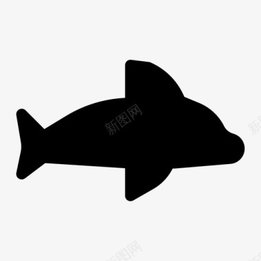 海豚海豚海滩鱼图标