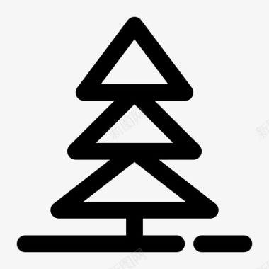 松树圣诞节花园图标