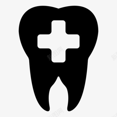 护理牙科护理健康下巴图标