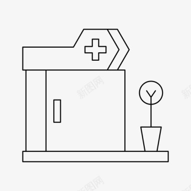 医务箱诊所治疗医院图标