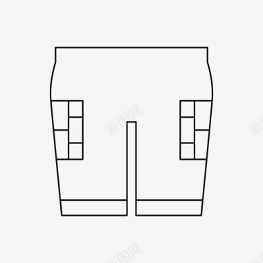 时装模特裤子布料时装图标