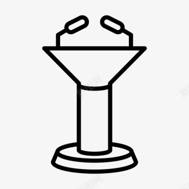 讲台讲台演讲麦克风图标