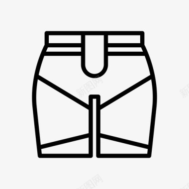 服装短裤服装裤子图标