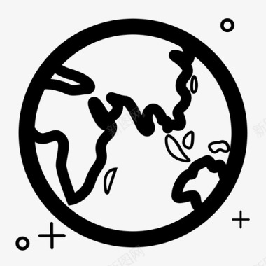 澳大利亚地球非洲亚洲图标