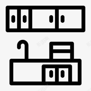 厨房设备之一厨房设备烹饪家具图标
