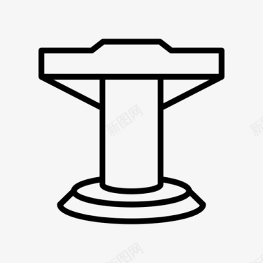 讲台讲台演讲政治图标