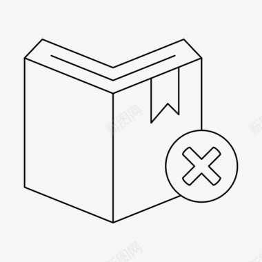 垃圾删除图标书图书馆阅读图标