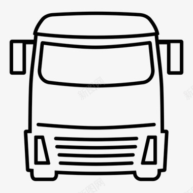 长途运输半卡车车头物流长途运输图标