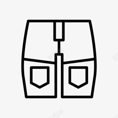 服装图标短裤服装裤子图标