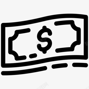 火焰美元图标美元现金货币图标