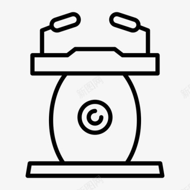 讲台讲台演讲政治图标