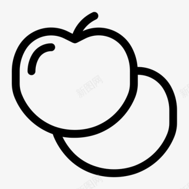 樱桃剪影图标矢量设计樱桃饮料食品图标