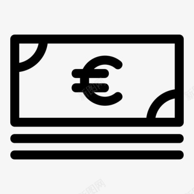 欧元图标欧元货币欧洲图标