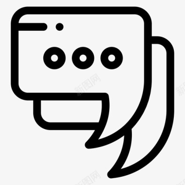 泡泡矢量聊天泡泡聊天在线聊天图标