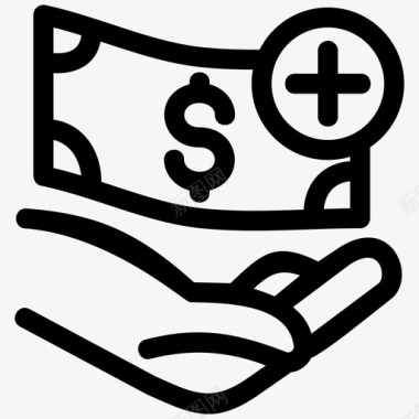 火焰美元图标存款美元金融图标