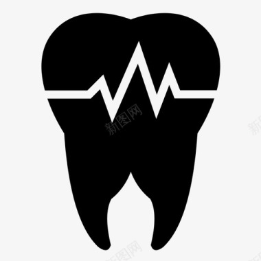 如意纹牙科下颌磨牙图标