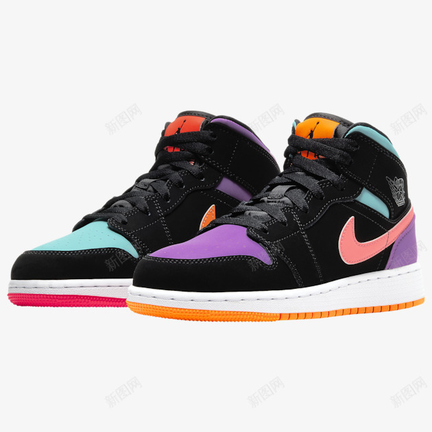 Jordan AJ 1 Mid  Boys Grade School鞋子png免抠素材_88icon https://88icon.com 鞋子