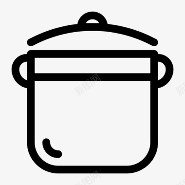 厨房锅烹饪菜图标