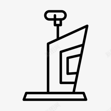 讲台讲台演讲麦克风图标