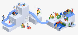 How we hire at Google  How we hire at Google插画 扁平 2020素材