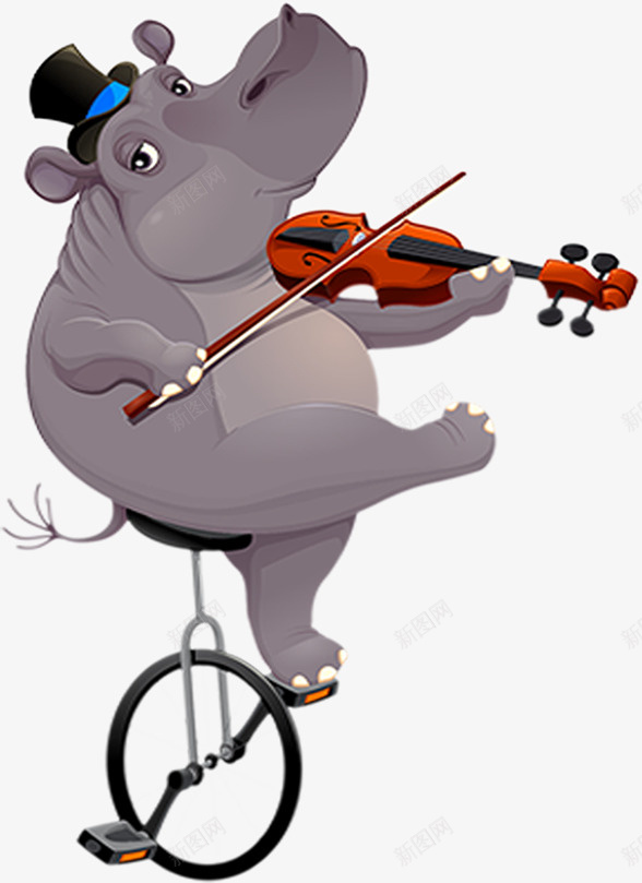 动物河马拉提琴png免抠素材_88icon https://88icon.com 河马 小提琴 动物 手绘 卡通