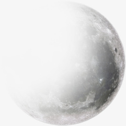 月球月牙朦胧透明背景素材