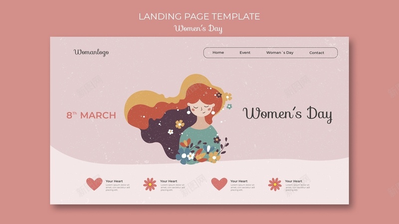 可爱美丽的小女生psd设计背景_88icon https://88icon.com 美丽 女生 小女孩 鲜花