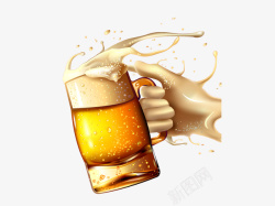 啤酒瓶上气泡啤酒酒厂干杯聚会吧茶酒高清图片