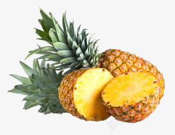 玄参片特写菠萝切开的菠萝水果高清图片