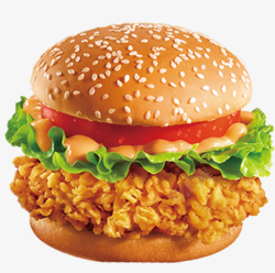 西餐快餐汉堡汉堡元素高清图片