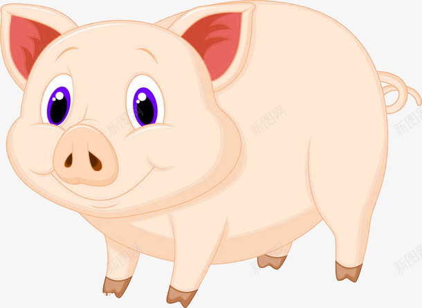 卡通动物一只猪png免抠素材_88icon https://88icon.com 动物 卡通 吃得很饱的卡通猪 四只脚 大肥猪 小猪 猪 色猪