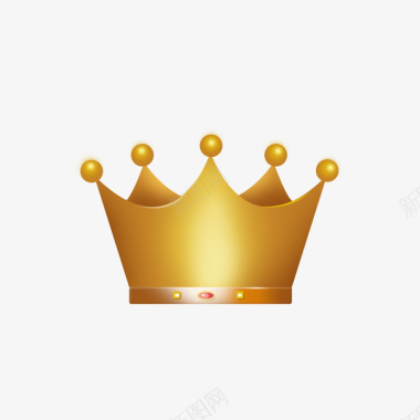 金色字金色王冠金冠元素图标图标