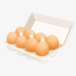 原创手绘盒装鸡蛋插画素材素材