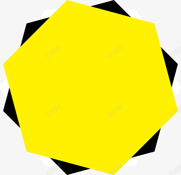 多色多边形矢量图形png免抠素材_88icon https://88icon.com 多边形 矢量 图形 黄色 白色 黑色