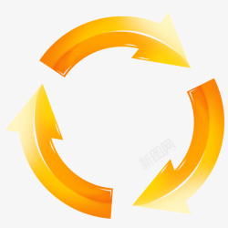 循环流程立体三项循环箭头高清图片
