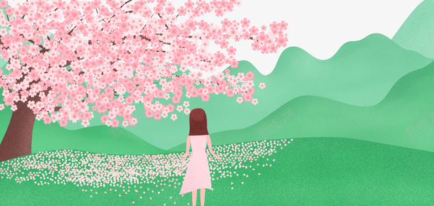 春天手绘人物樱花花瓣草地psd免抠素材_88icon https://88icon.com 公园绘画 手绘人物 春天 樱花 樱花公园 花瓣 草地