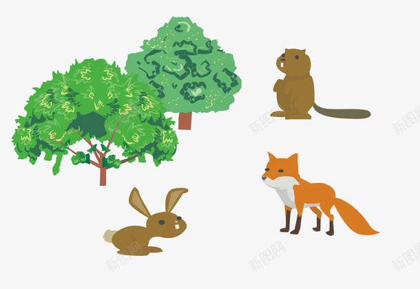 植物动物保护环境插画png免抠素材_88icon https://88icon.com 动物 可爱 插画 植物 环境 环境整洁