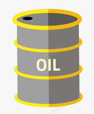 黄色石油桶装图标
