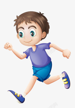 矢量跑步男孩卡通跑步的小男孩高清图片