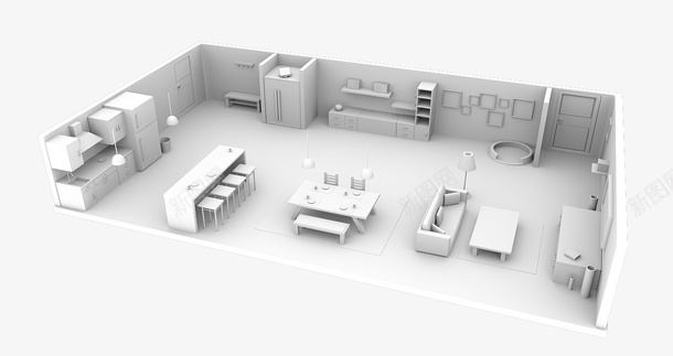 3D建模室内设计模型png免抠素材_88icon https://88icon.com 3D 建模 室内设计 模型