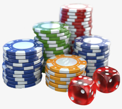 筹码骰子赌场素材