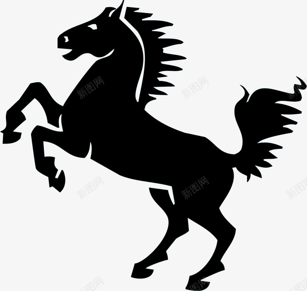 奔跑中的野马png免抠素材_88icon https://88icon.com 动物 奔跑的马 马 马的图案 马的影子 马背影