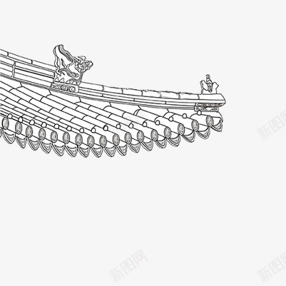 古建筑屋顶一角png免抠素材_88icon https://88icon.com 古迹 建筑 房顶 瓦片