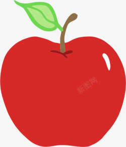 红色的大苹果红苹果矢量卡通高清图片