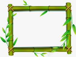 竹子竹叶单独框架素材